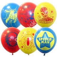Воздушные шарики «Человек-Паук» 30 см, 5 шт.