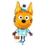 Шар с клапаном (13''/33 см) Мини-фигура, Три Кота, Коржик, 1 шт. в упак.