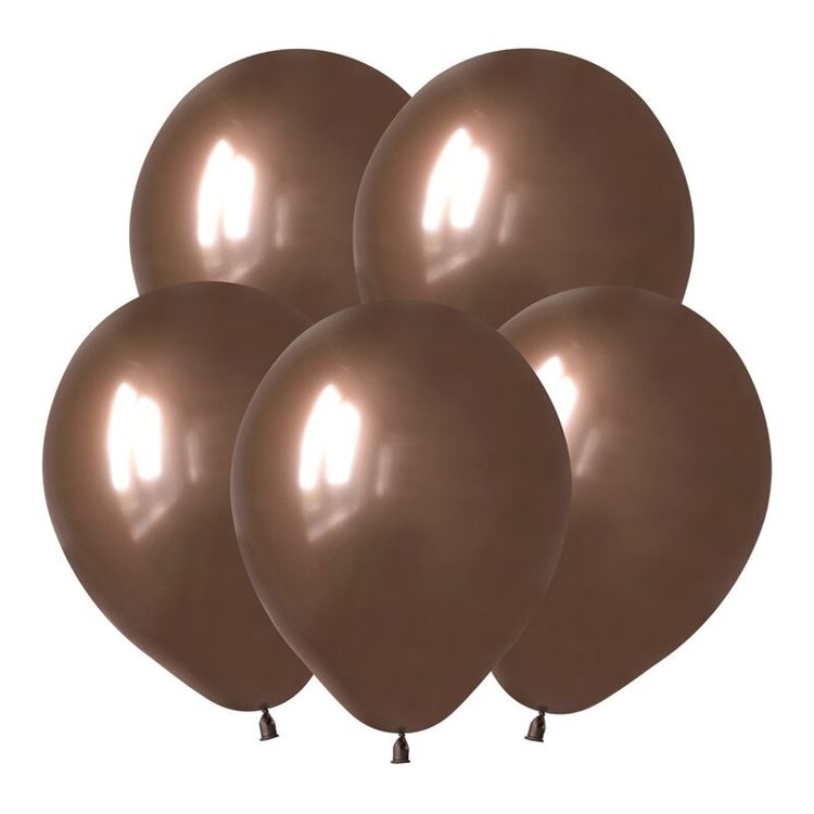 Т Метал 5 Зеркальные шары, Шоколад / Mirror Chocolate / 1 шт. /, Латексный шар